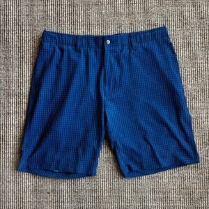 Callaway Men's Stretch Active Waistband Opti-Dry Golf Shorts Navy Grid Size 36